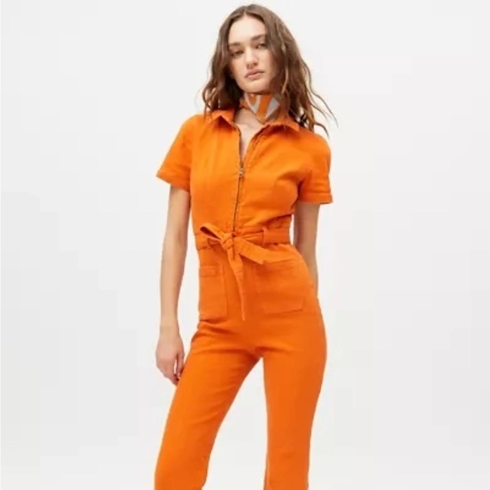 Urban outfitters orange jumpsuit sz small